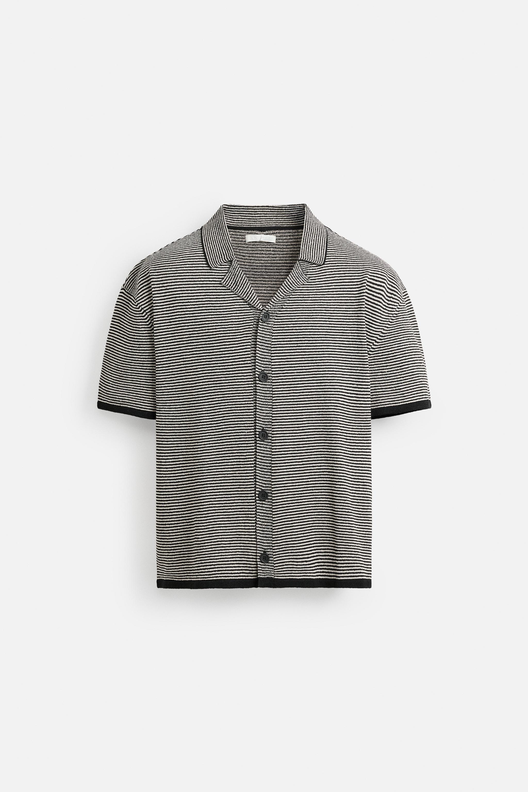 ストライプ柄ニットシャツ - ストライプ | ZARA Japan / 日本