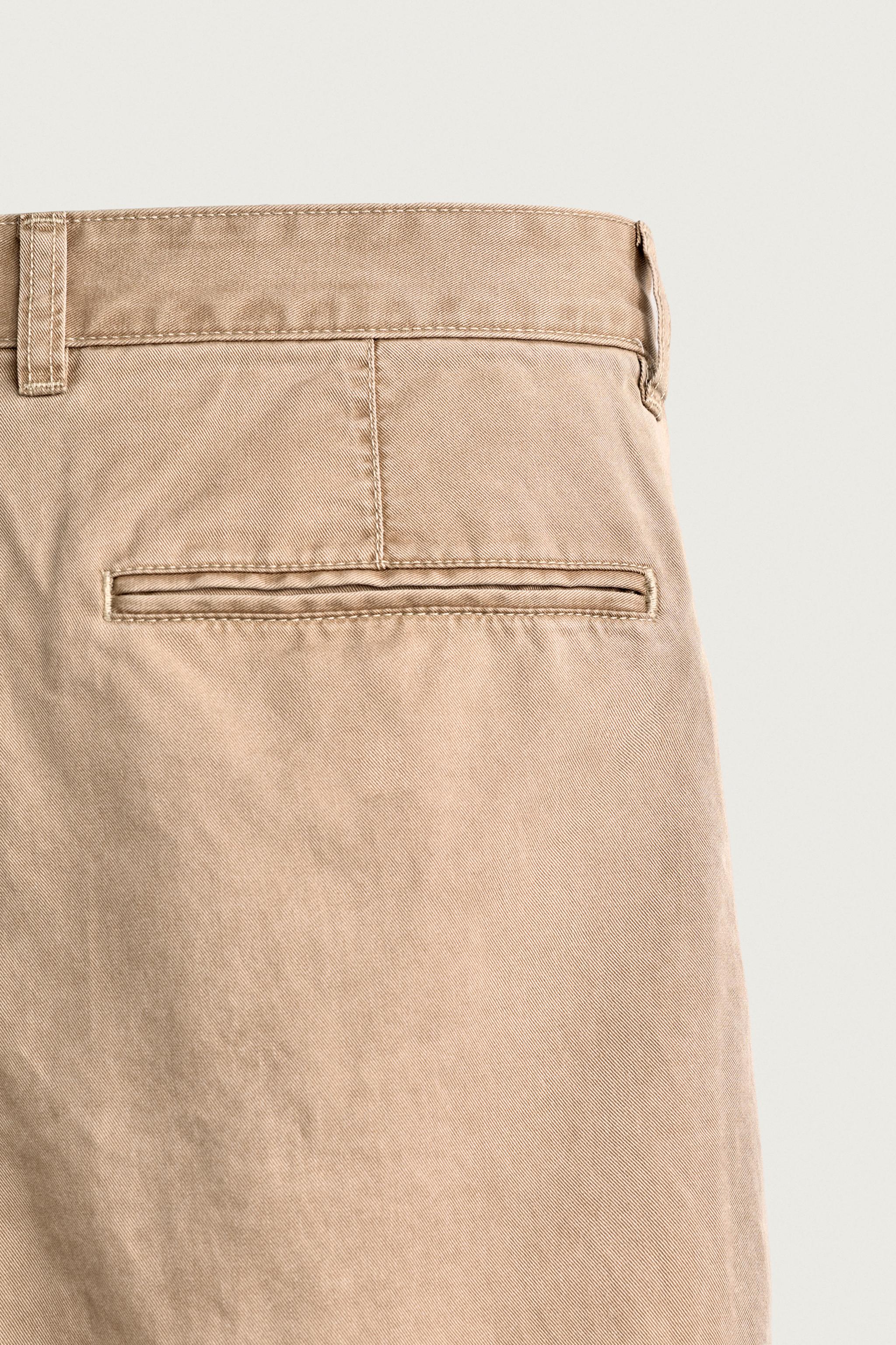 PANTALON CHINO DÉCONTRACTÉ À PLIS