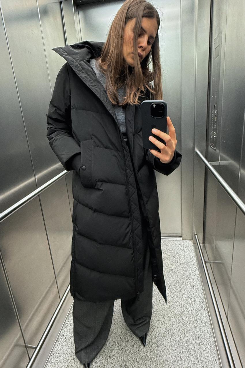 Veste Noir Longue Femme Zara Doudoune Zara Longue Zara Veste