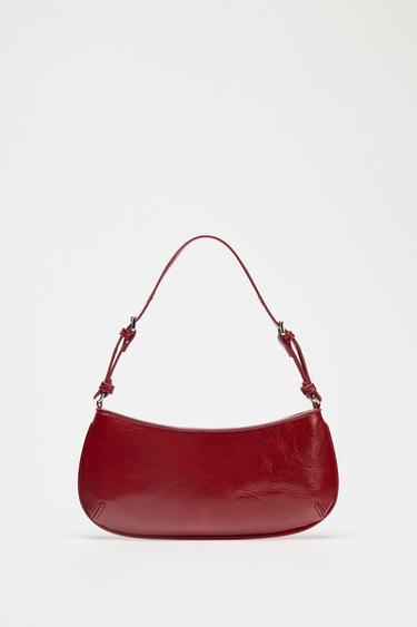 CRACKLED EFFECT BAG - Red by Zara - Image 2