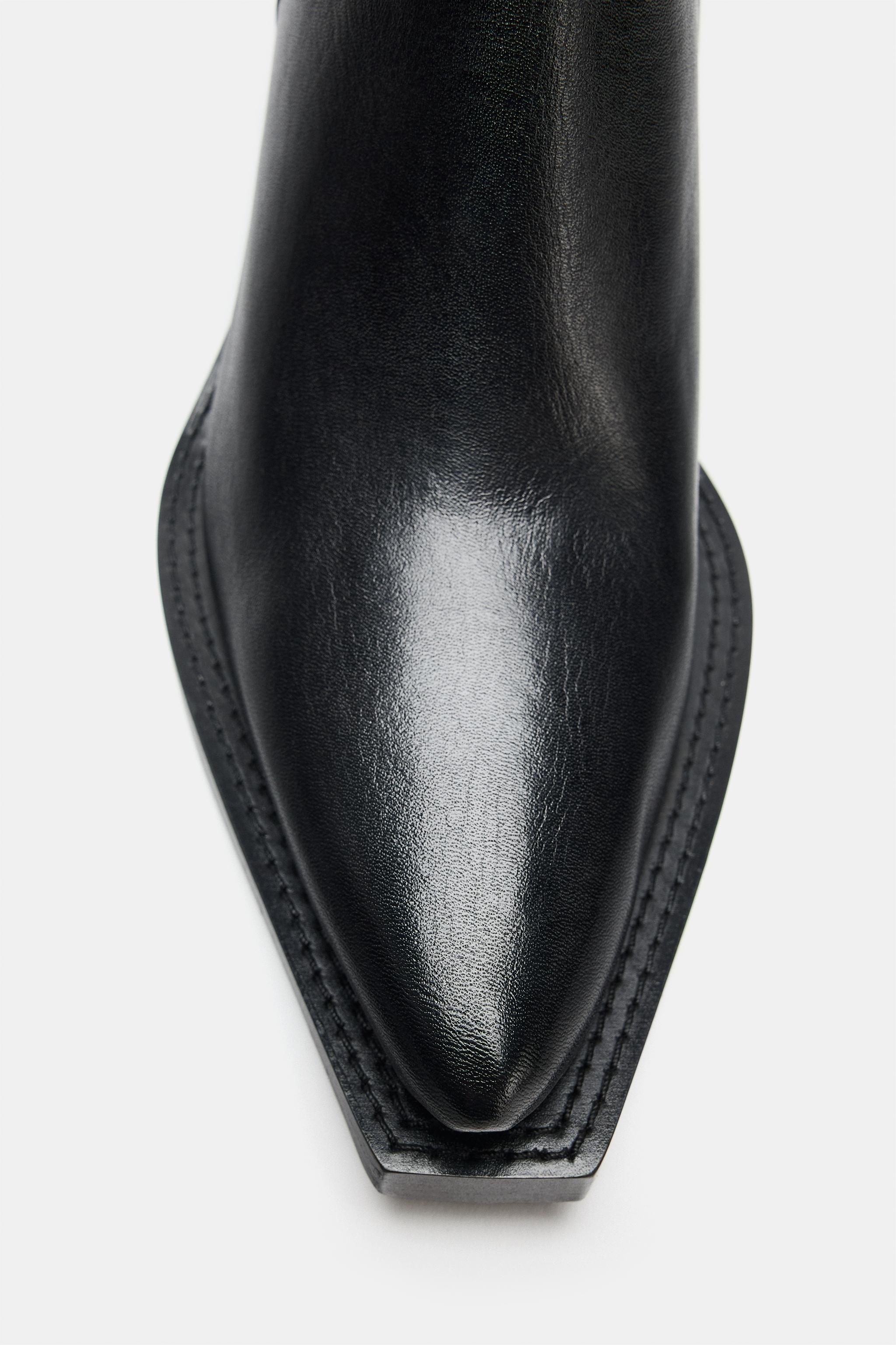 BOTTINES COW-BOY EN CUIR