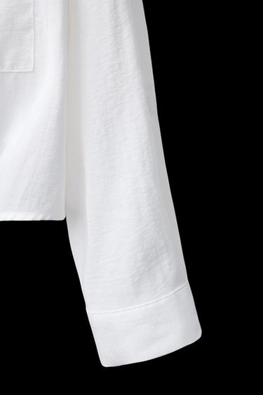 KNOTTED FLOWING SHIRT - Oyster-white by Zara