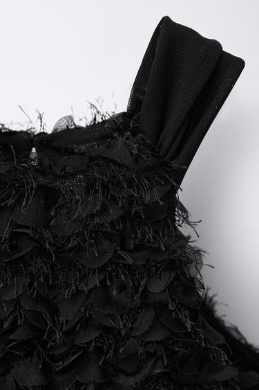 ROBE FLEURS - Noir de Zara - Image 2