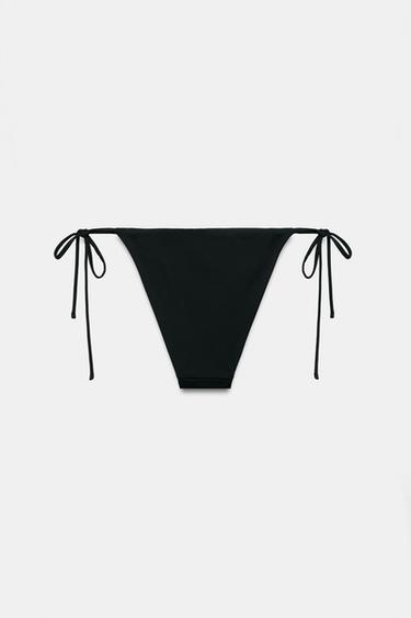TIE-SIDE BIKINI BOTTOMS - Black by Zara - Image 7