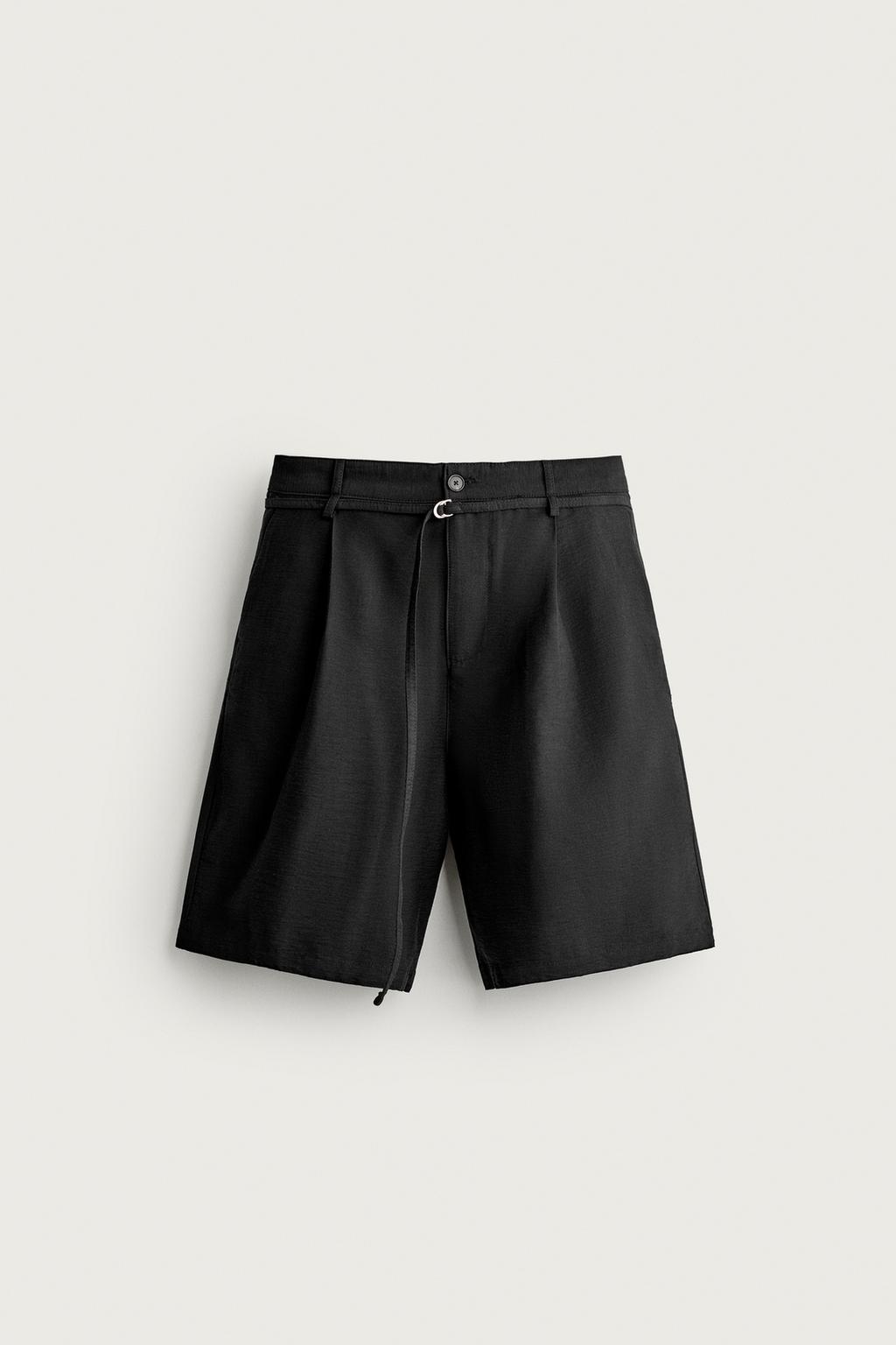 RELAXED FIT BERMUDA SHORTS WITH BELT