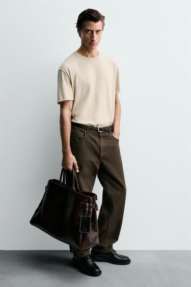 LEATHER KEY RING - Brown by Zara - Image 0