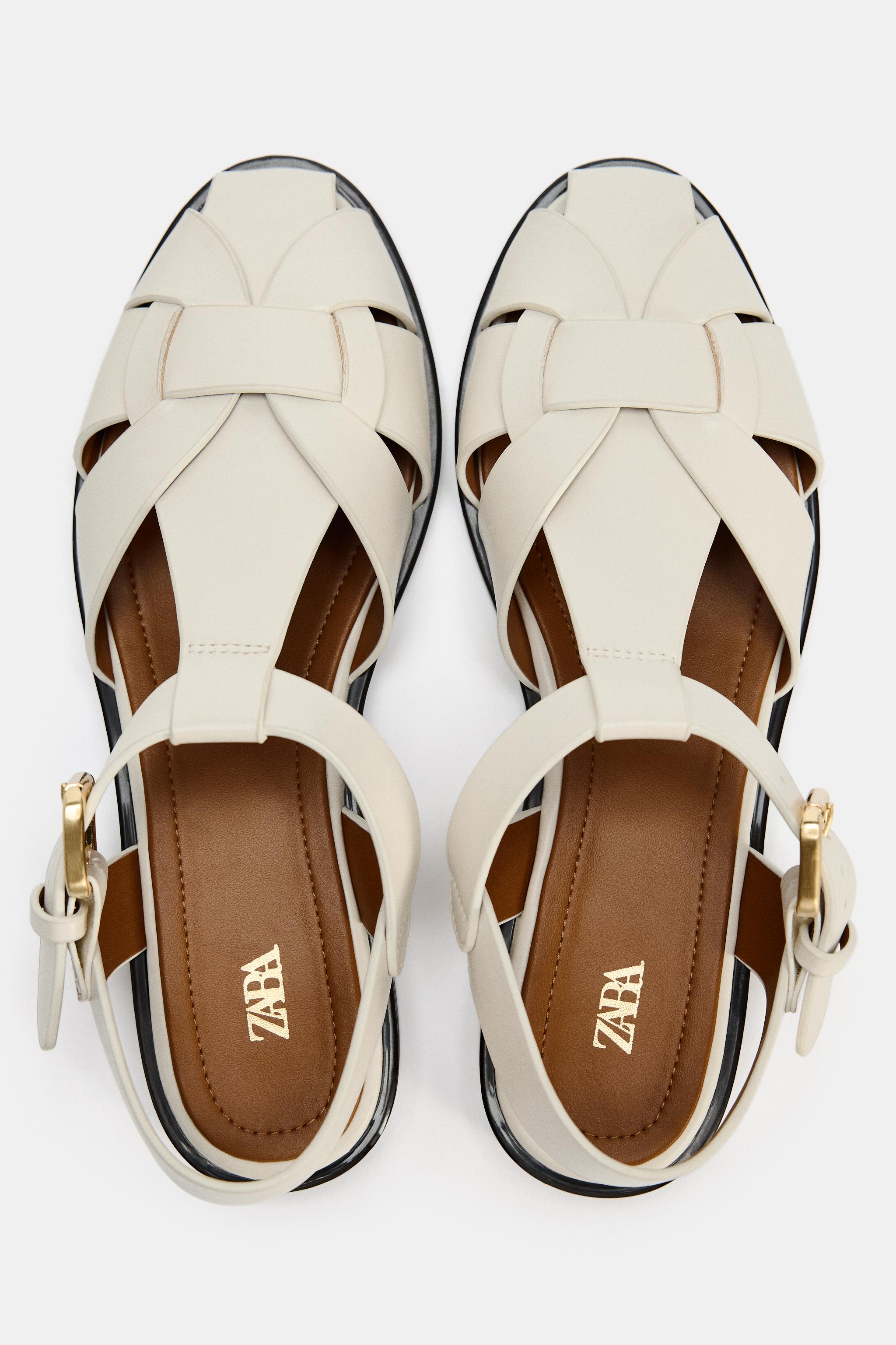 フラットケージサンダル - ホワイト | ZARA Japan / 日本