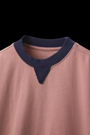 CAMISETA COMBINADA - Rosa de Zara