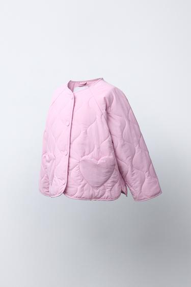 VESTE MATELASSÉE CŒURS - Rose de Zara - Image 1