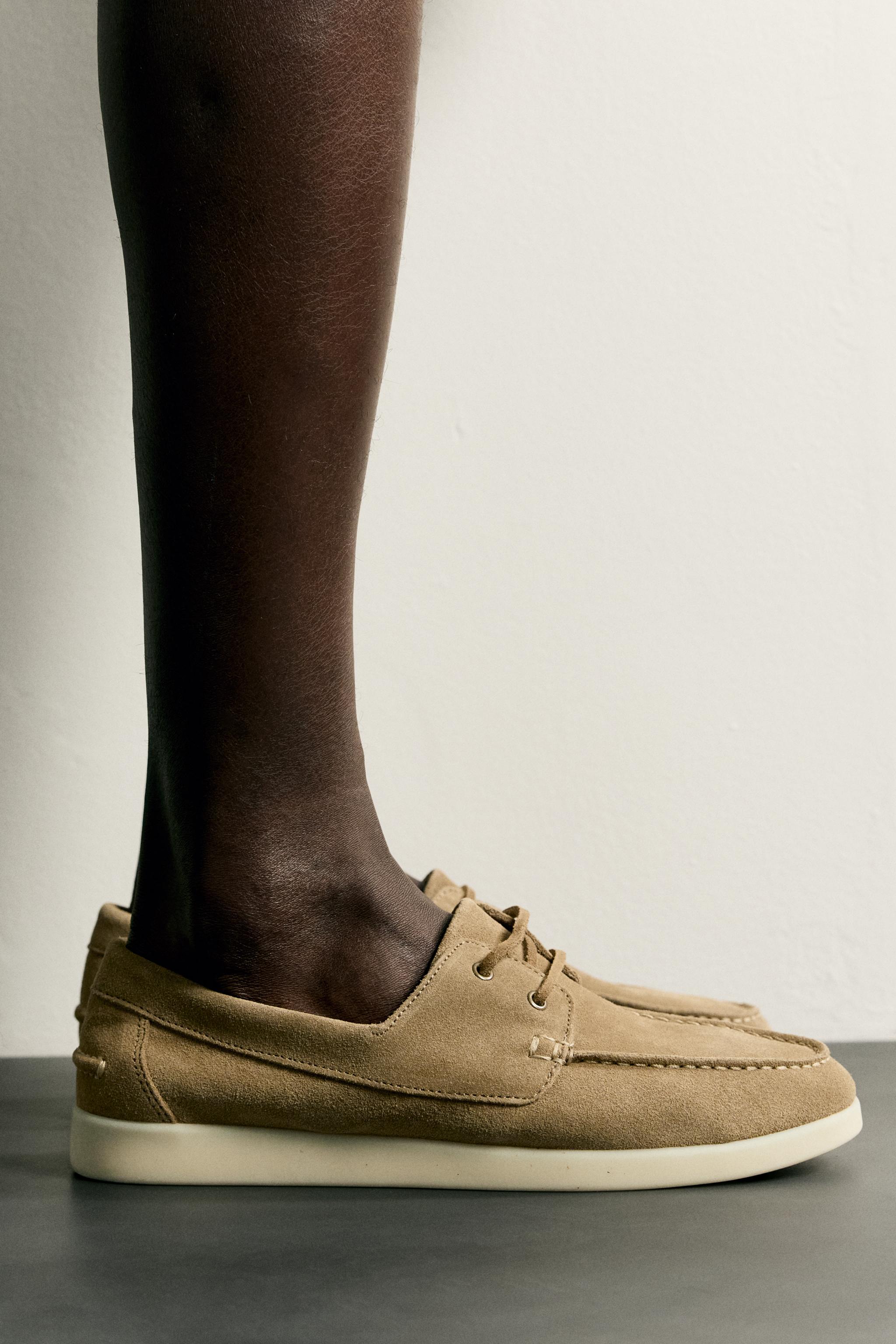 Обувь Zara LEATHER BOAT SHOES