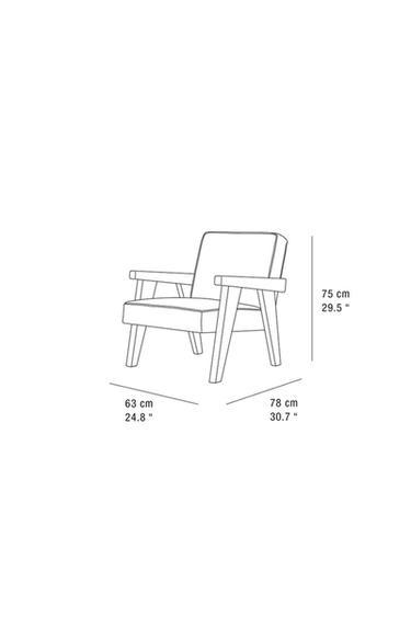 ZARA HOME BY BLASCO UPHOLSTERED WALNUT ACCENT CHAIR - Ecru by Zara - Image 7