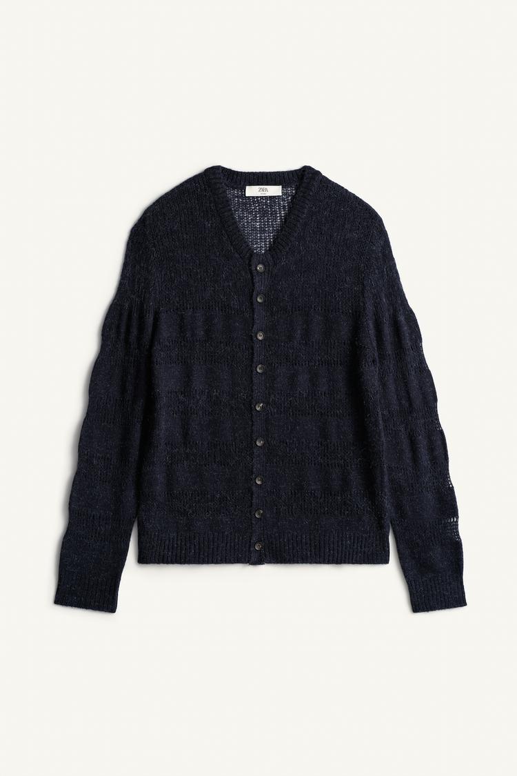 Cardigan cropped fit calados