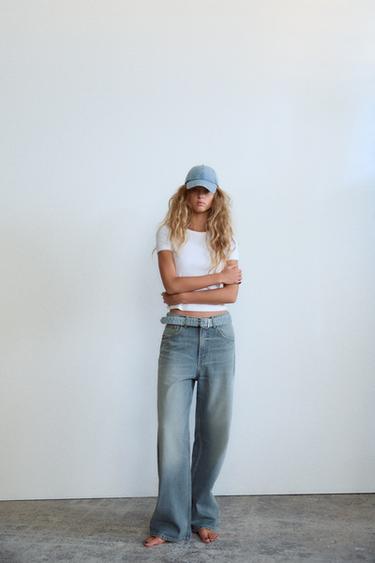 RELAXED OVERSIZE HIGH-WAIST JEANS - Blue by Zara
