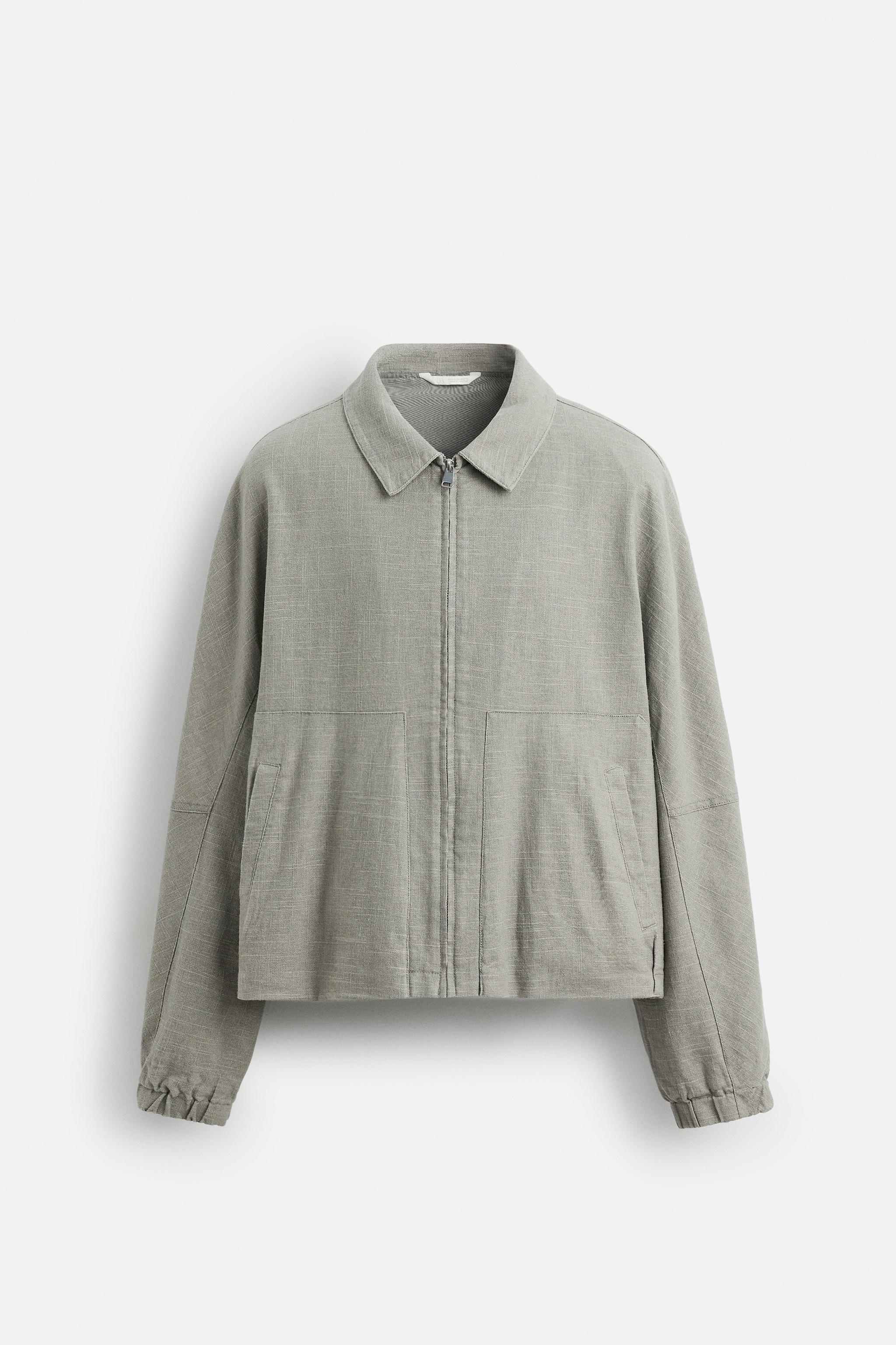 BLOUSON STRUCTURÉ LIN ET COTON