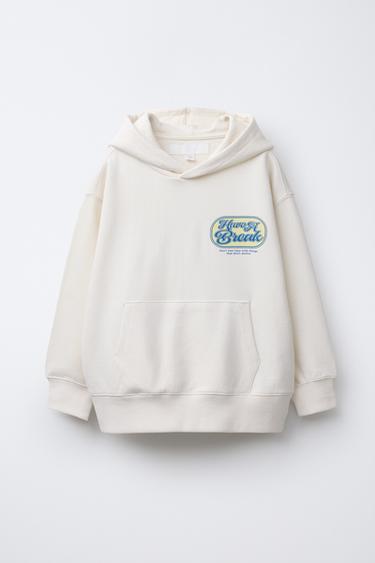 SLOGAN HOODIE - Oyster-white by Zara