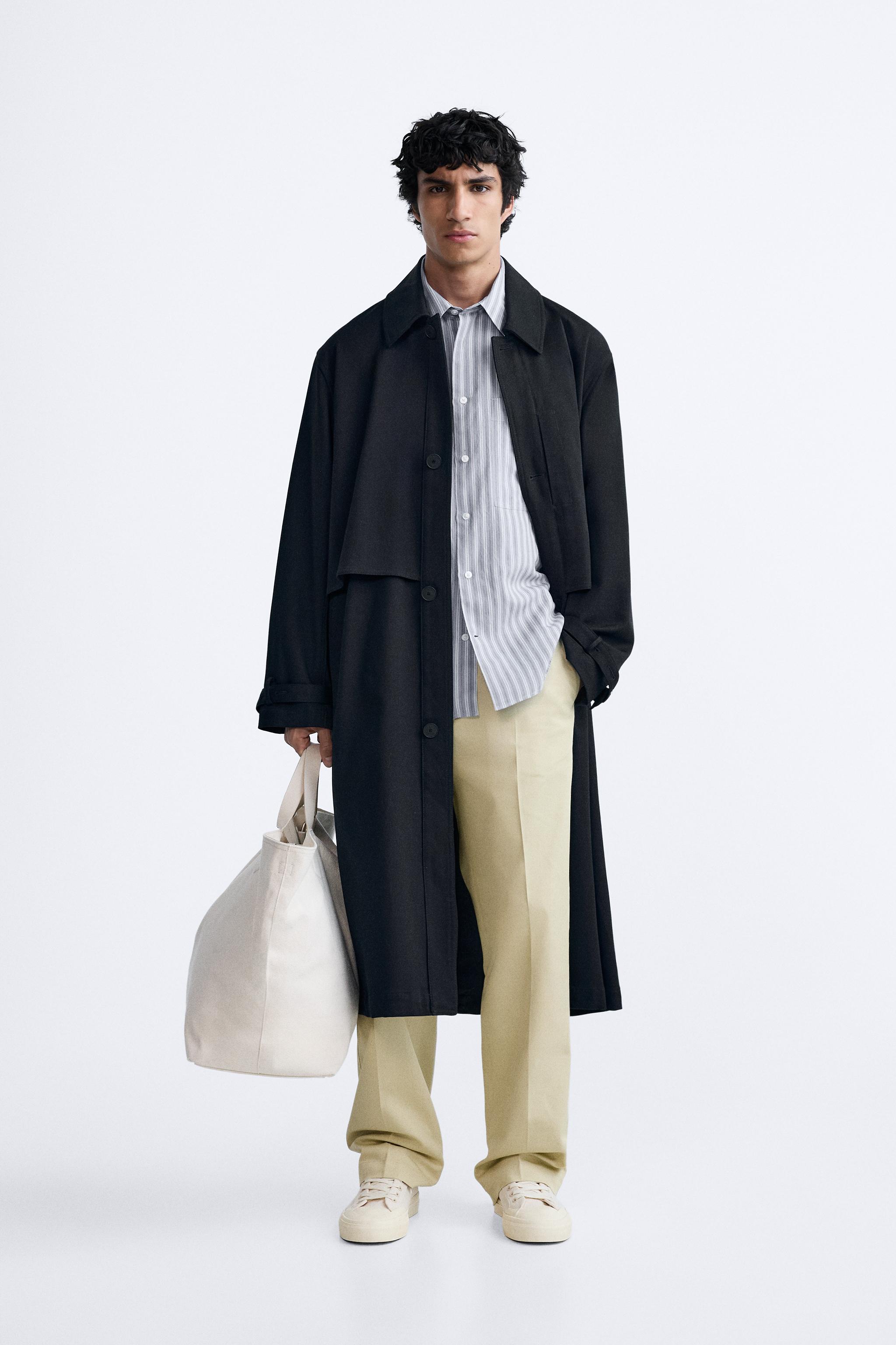 Mens zara overcoat best sale