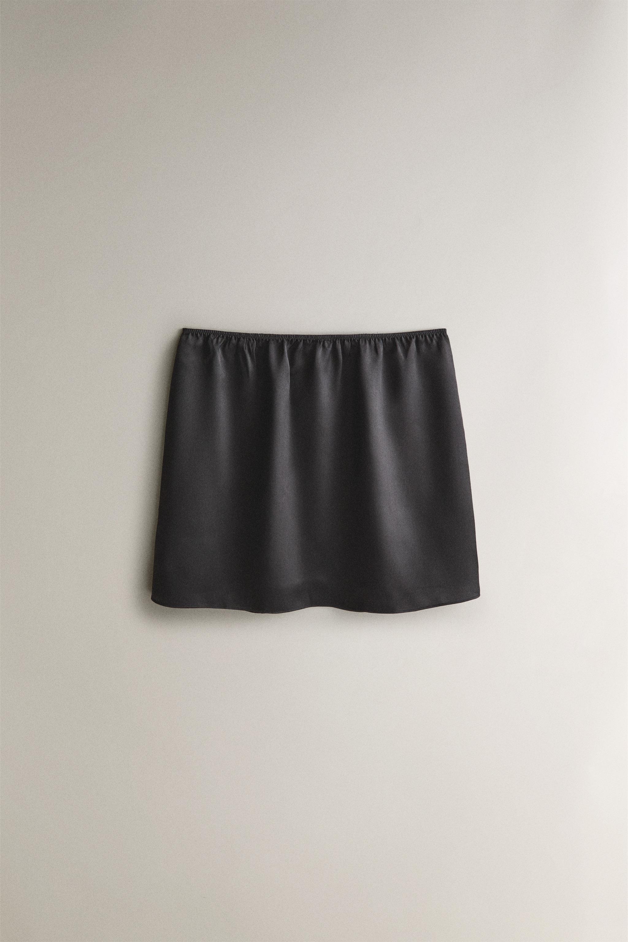 SILK SKIRT — Grey