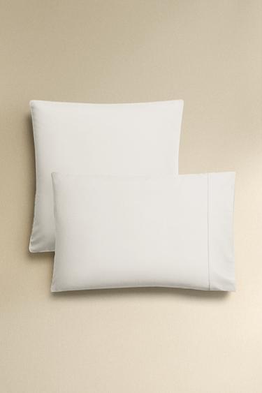 TAIE D’OREILLER PERCALE DE COTON (300 FILS) - Blanc de Zara
