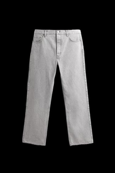 STRAIGHT ANKLE FIT JEANS - Grey by Zara