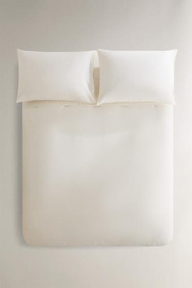 HOUSSE DE COUETTE PERCALE DE COTON (200 FILS) - Blanc de Zara - Image 0