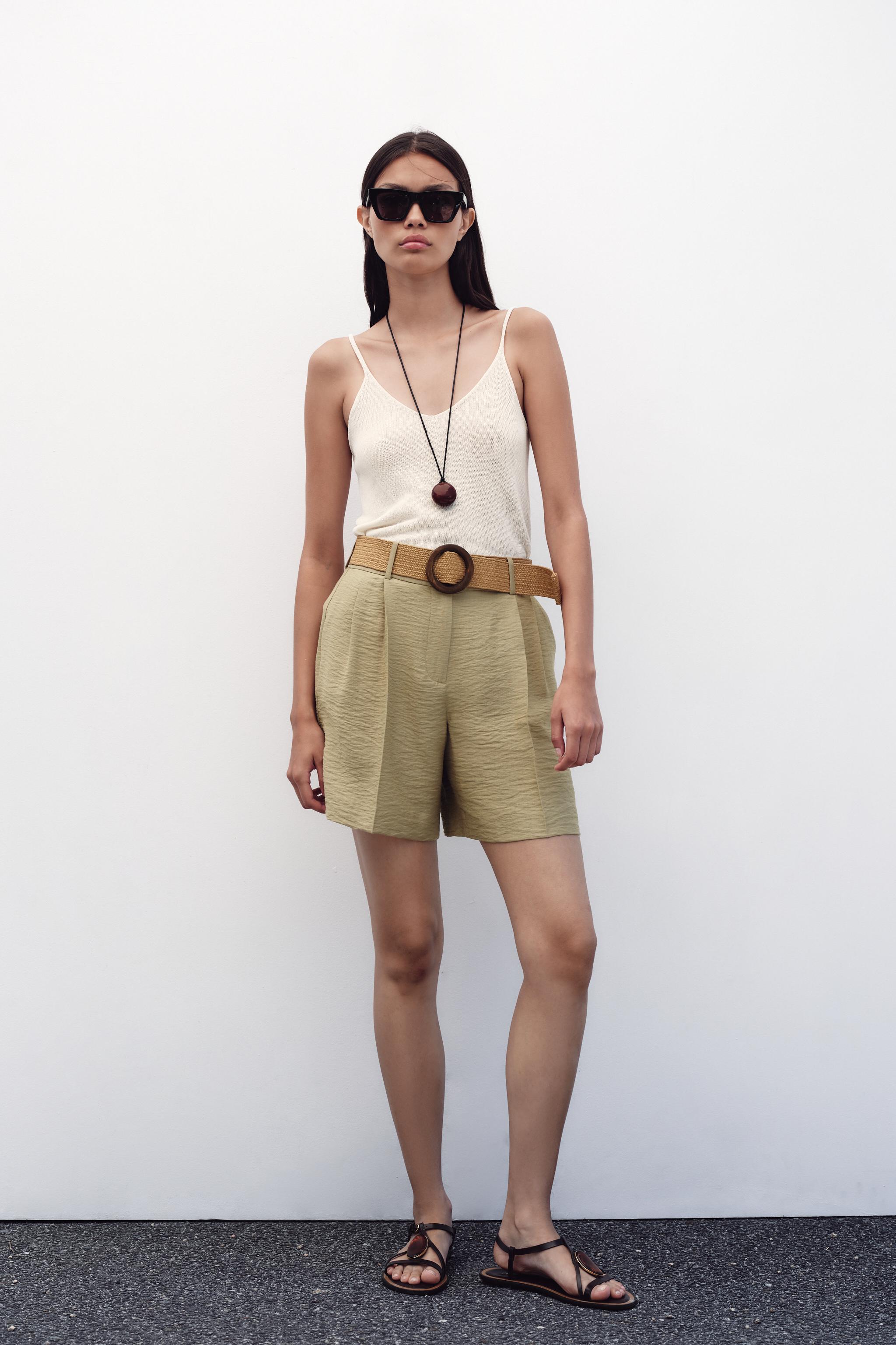 zara ショートパンツ ZARA - ZARA ブラック ショートパンツ Mの通販 by moos shop