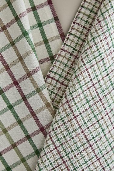 TORCHON RAYURES (LOT DE 2) - Vert de Zara - Image 3