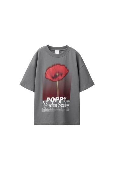 POPPY PRINT T-SHIRT