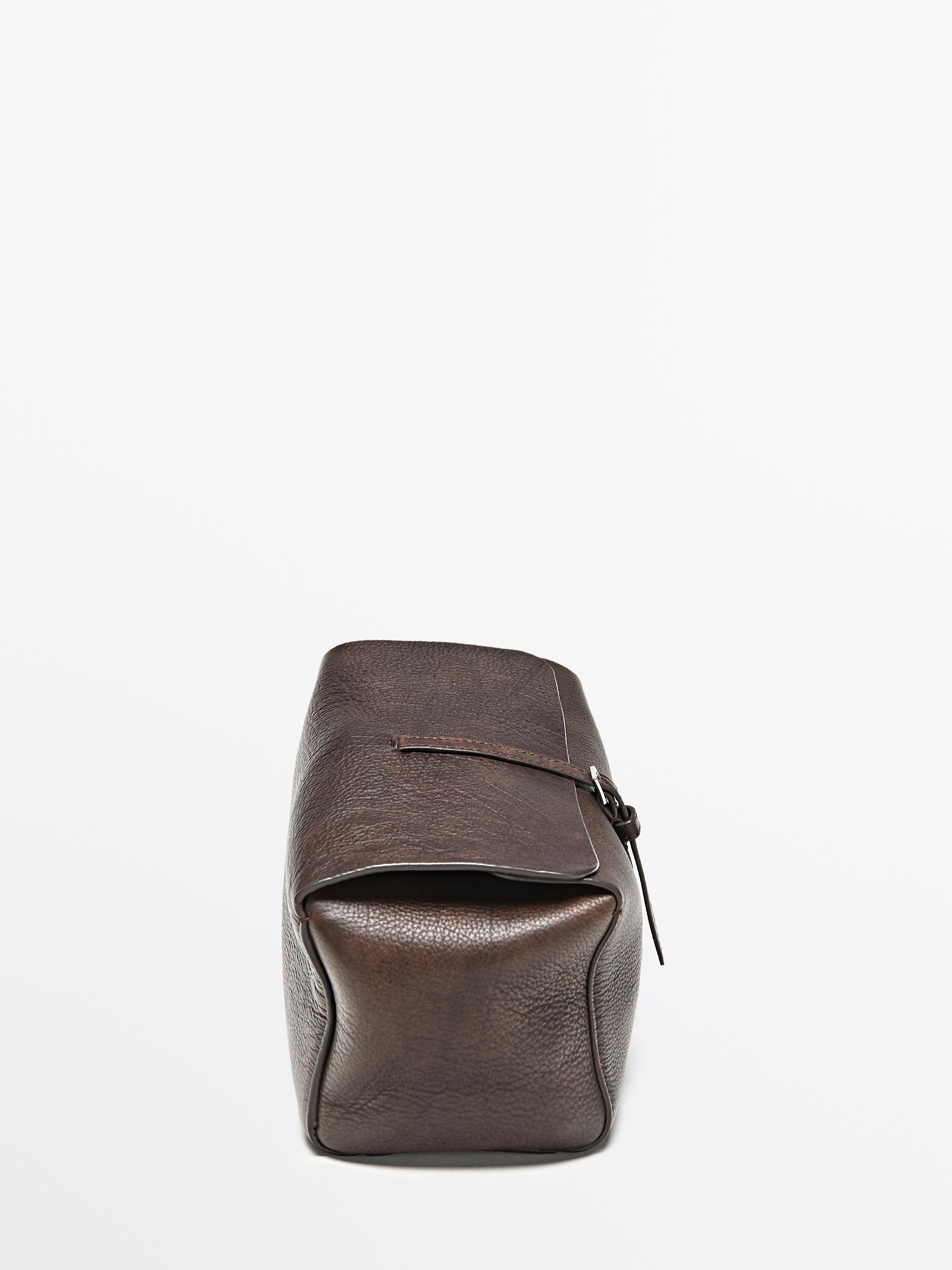 Trousse de voyage en cuir nappa