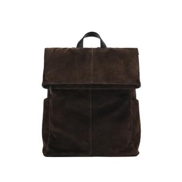 LEATHER BACKPACK WITH FLAP - Brown by Zara