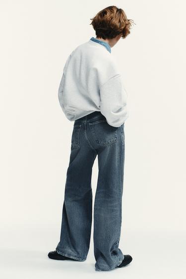 JEAN TRF EXTRA WIDE LEG TAILLE HAUTE - Indigo de Zara - Image 4