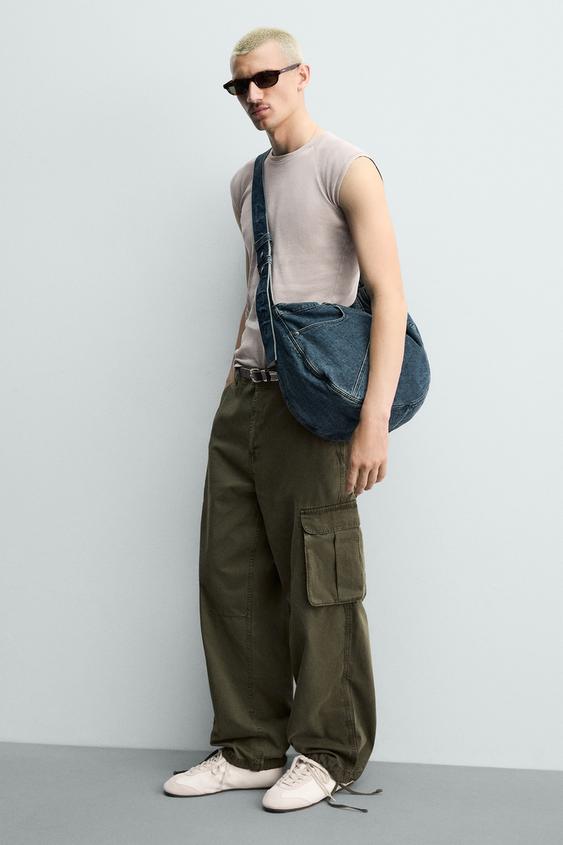 BOLSO HOMBRO DENIM - Azul de Zara - Imagen 0