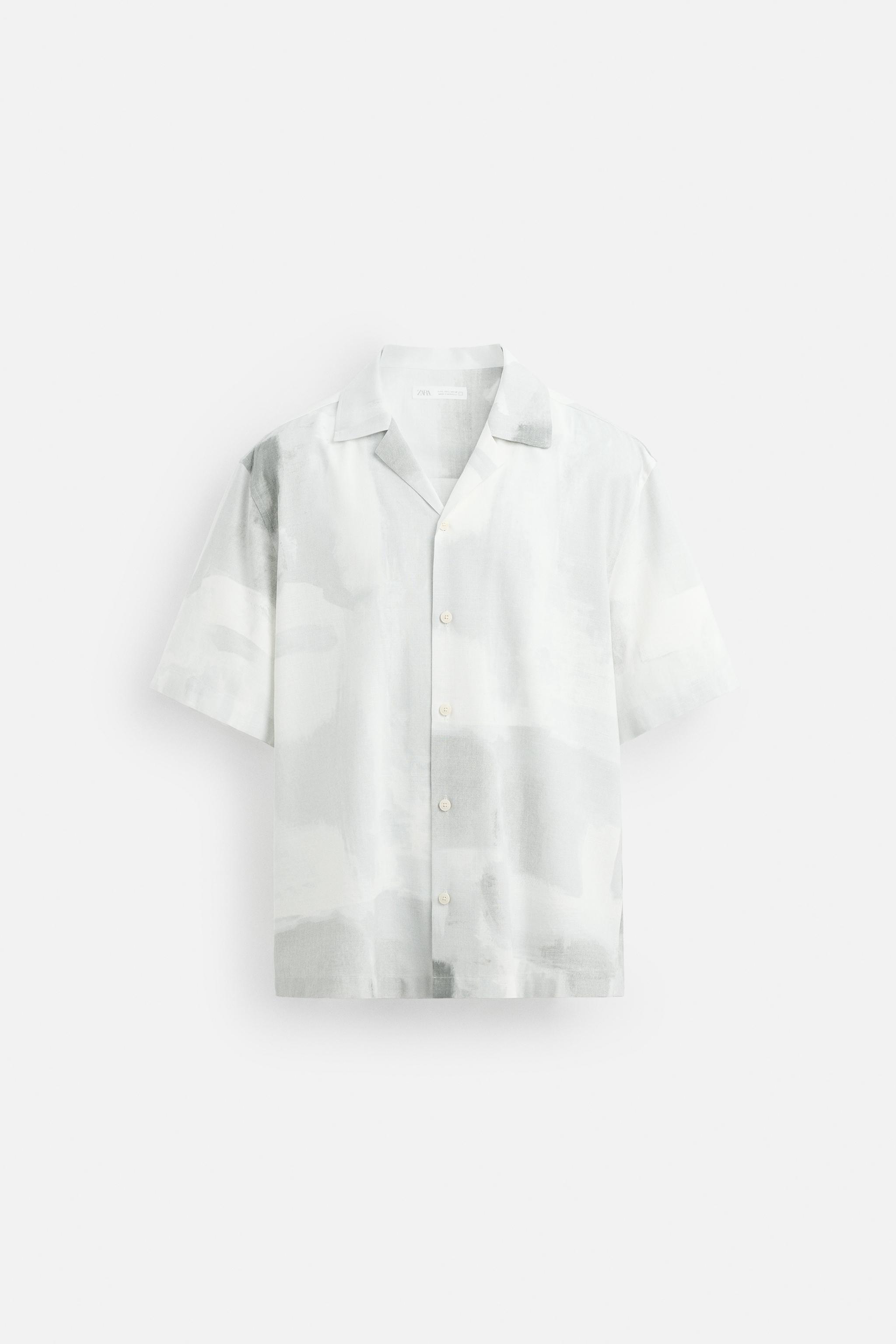 ABSTRACT PRINT SHIRT - Gray | ZARA United States