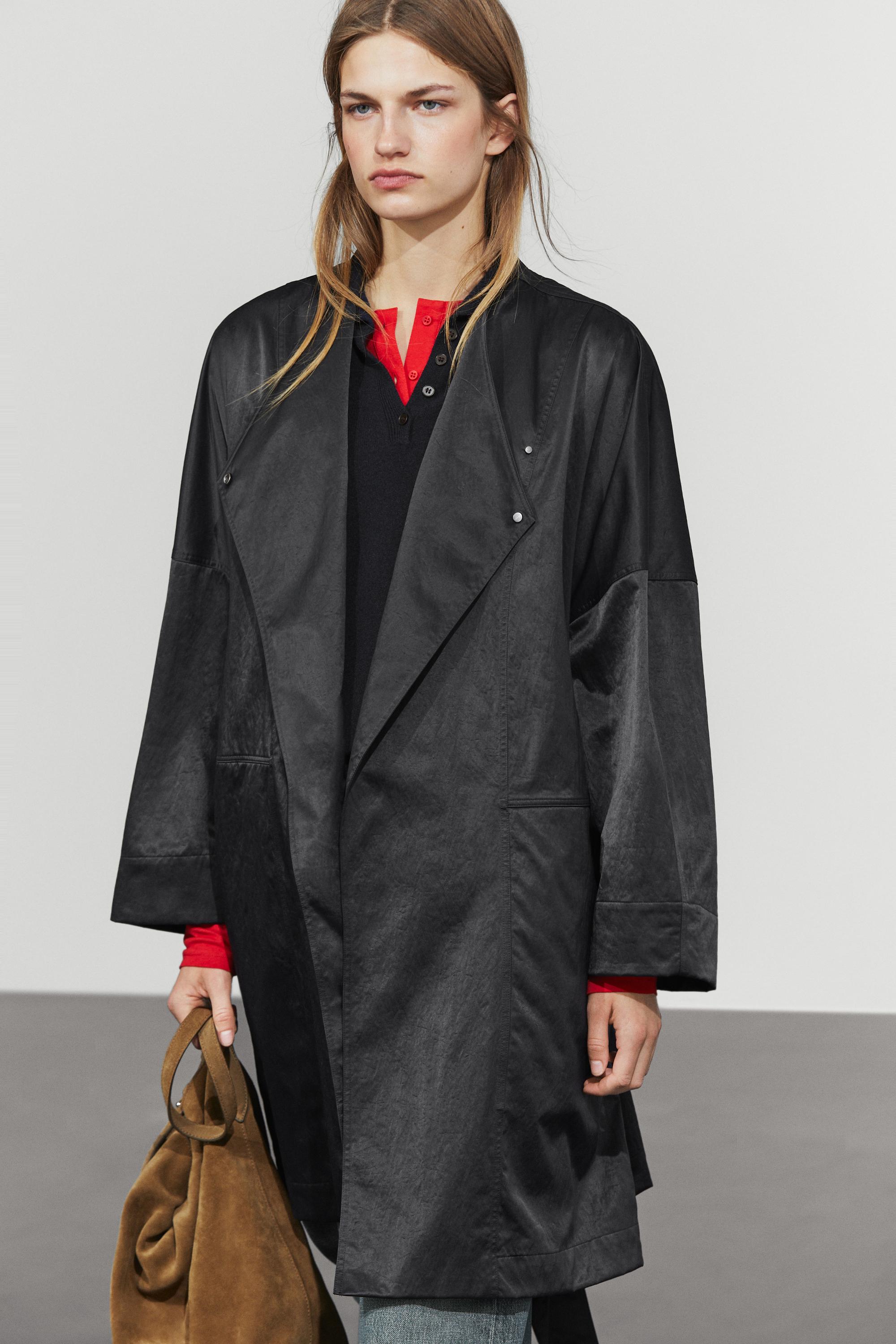 Double-breasted tie-waist jacket