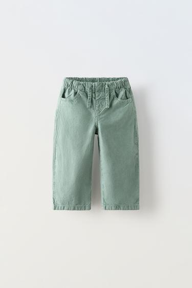 БРЮКИ-КЮЛОТЫ ИЗ ТВИЛА — ВОДЯНИСТО-ГОЛУБОЙ от Zara — изображение 0