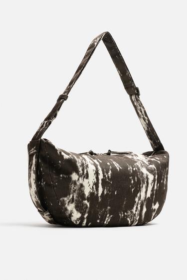 PRINTED FABRIC BAG - Brown by Zara - Image 3