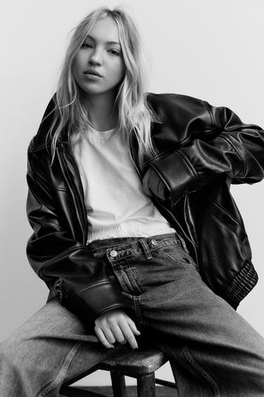 ФУТБОЛКА ИЗ ПЛОТНОГО ХЛОПКА — БЕЛЫЙ от Zara — изображение 0