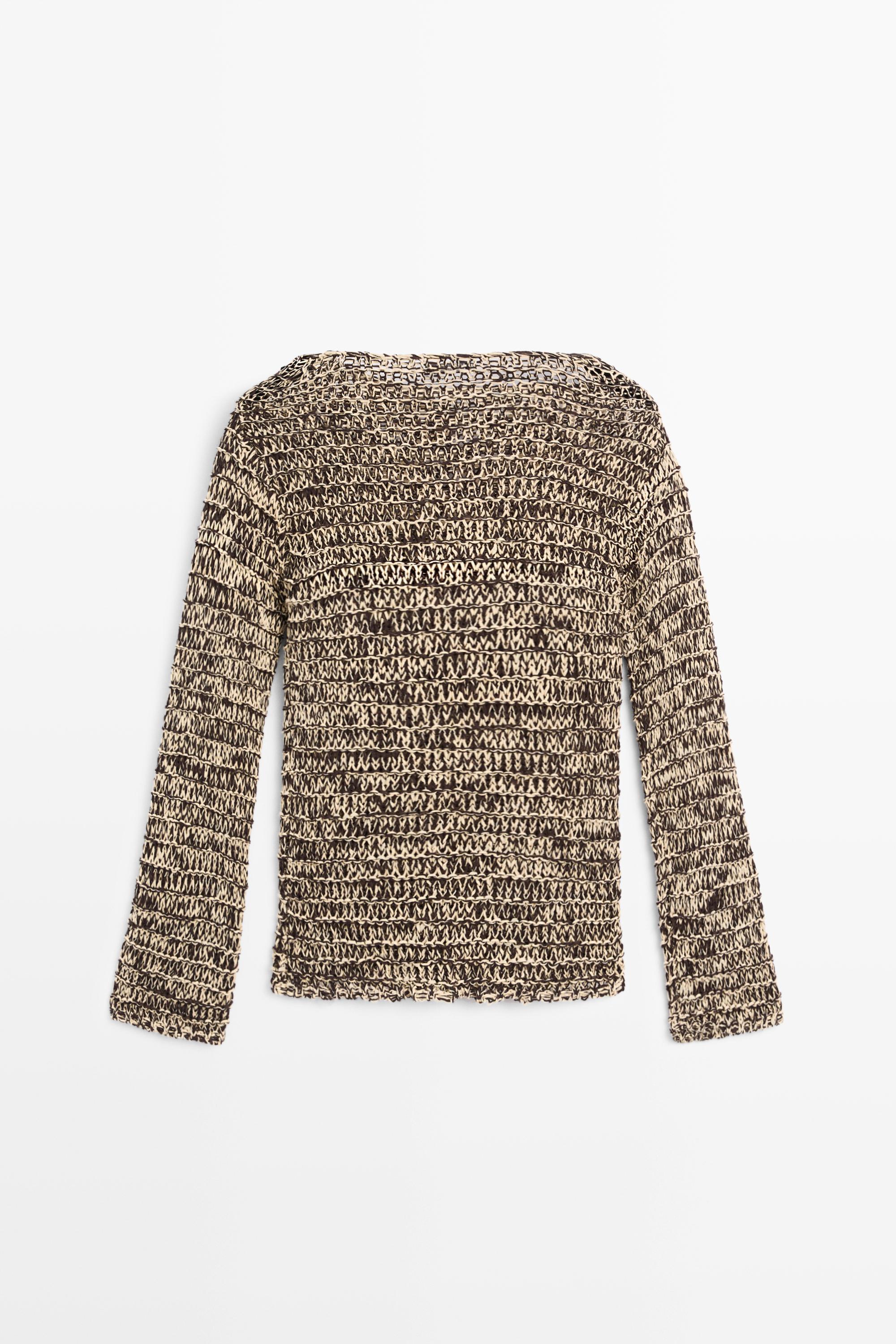 Pull en maille chinée total look
