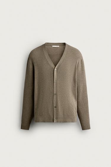 CÁRDIGAN RELAXED FIT CANALÉ - Marrón / Topo de Zara