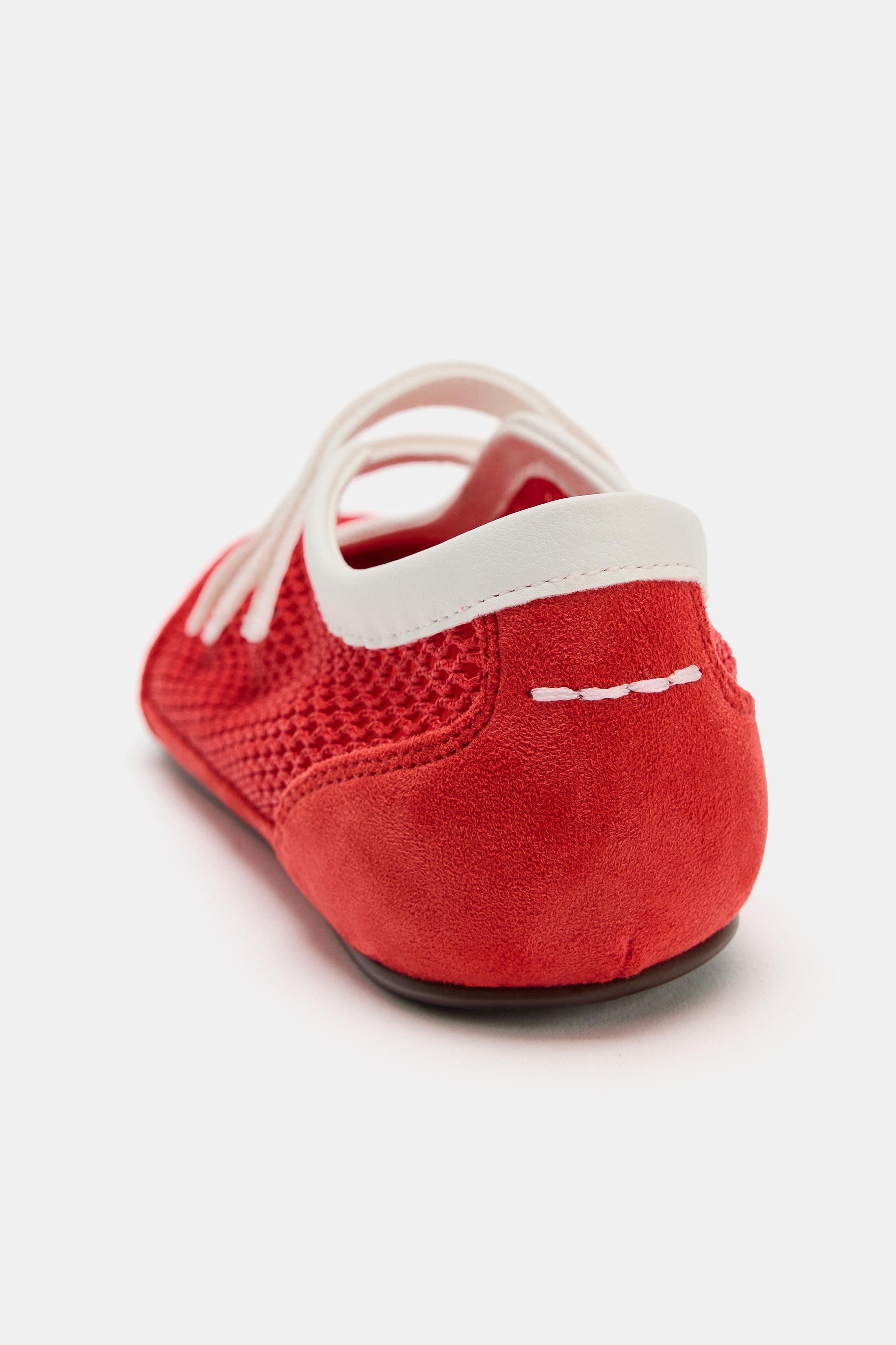 Женские кроссовки Zara MESH SNEAKER BALLET FLATS — фото 6