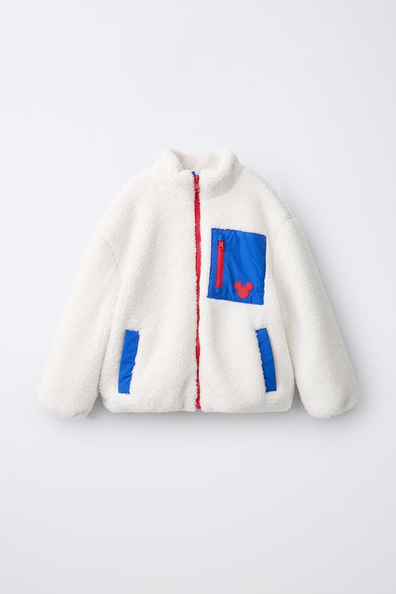 JACKE AUS TEDDYFELL MICKY MAUS © DISNEY - Cremefarben von Zara - Bild 0