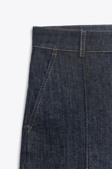 Z1975 HIGH-WAIST DENIM BERMUDA SHORTS - Blue by Zara - Image 7