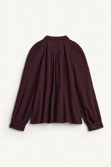 Zara T SHRT - Dark maroon