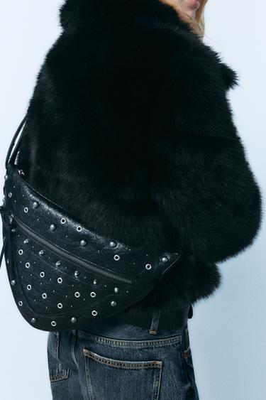 SAC BANDOULIÈRE STYLE ROCK À CLOUS - Noir de Zara - Image 0