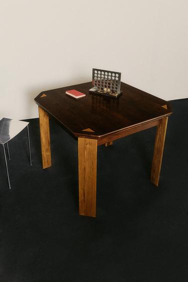 OCTAGONAL WOODEN TABLE - Black by Zara