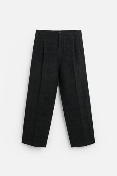 PANTALON COUPE DROITE STRUCTURÉ - Noir de Zara - Image 5