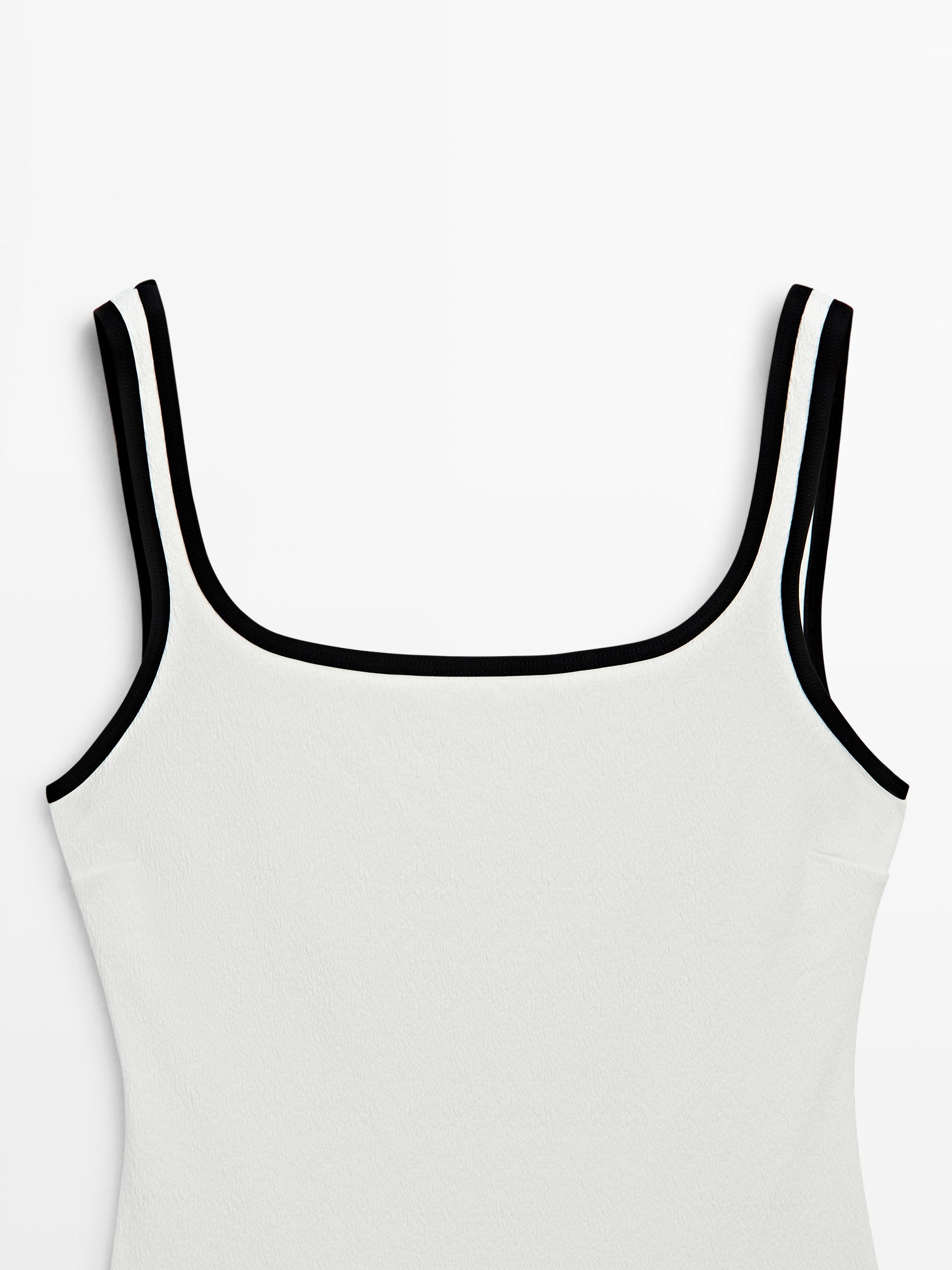 Maillot de bain texturé contrastant