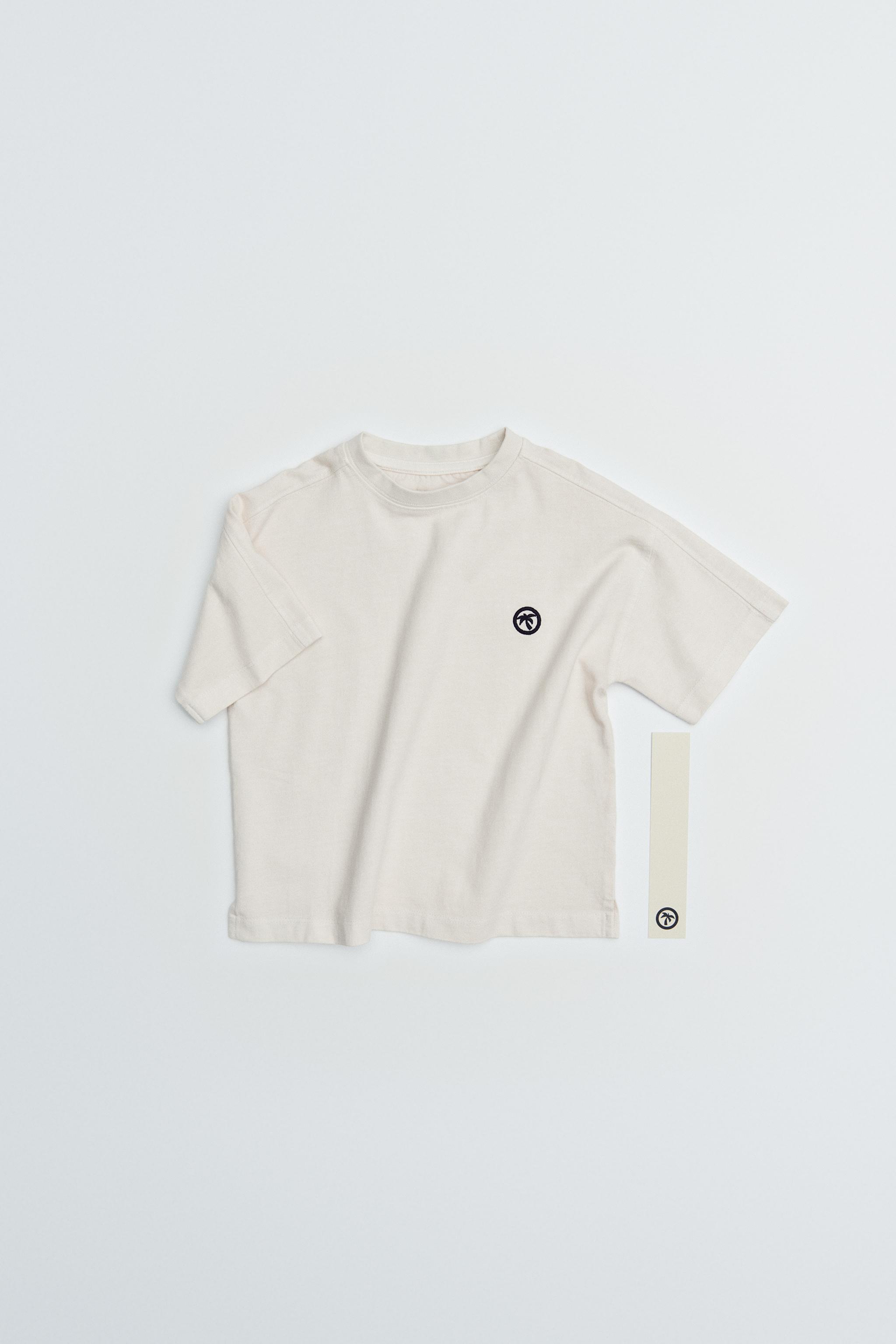 【ZARA】ウォッシュ加工刺繍入りTシャツ 6224/444/809 06224444809-p.jpg?ts=