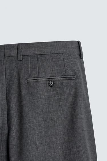 PANTALON DE COSTUME À RAYURES - Gris de Zara - Image 7