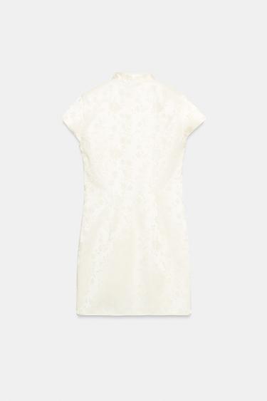SHORT JACQUARD DRESS - White by Zara - Image 7