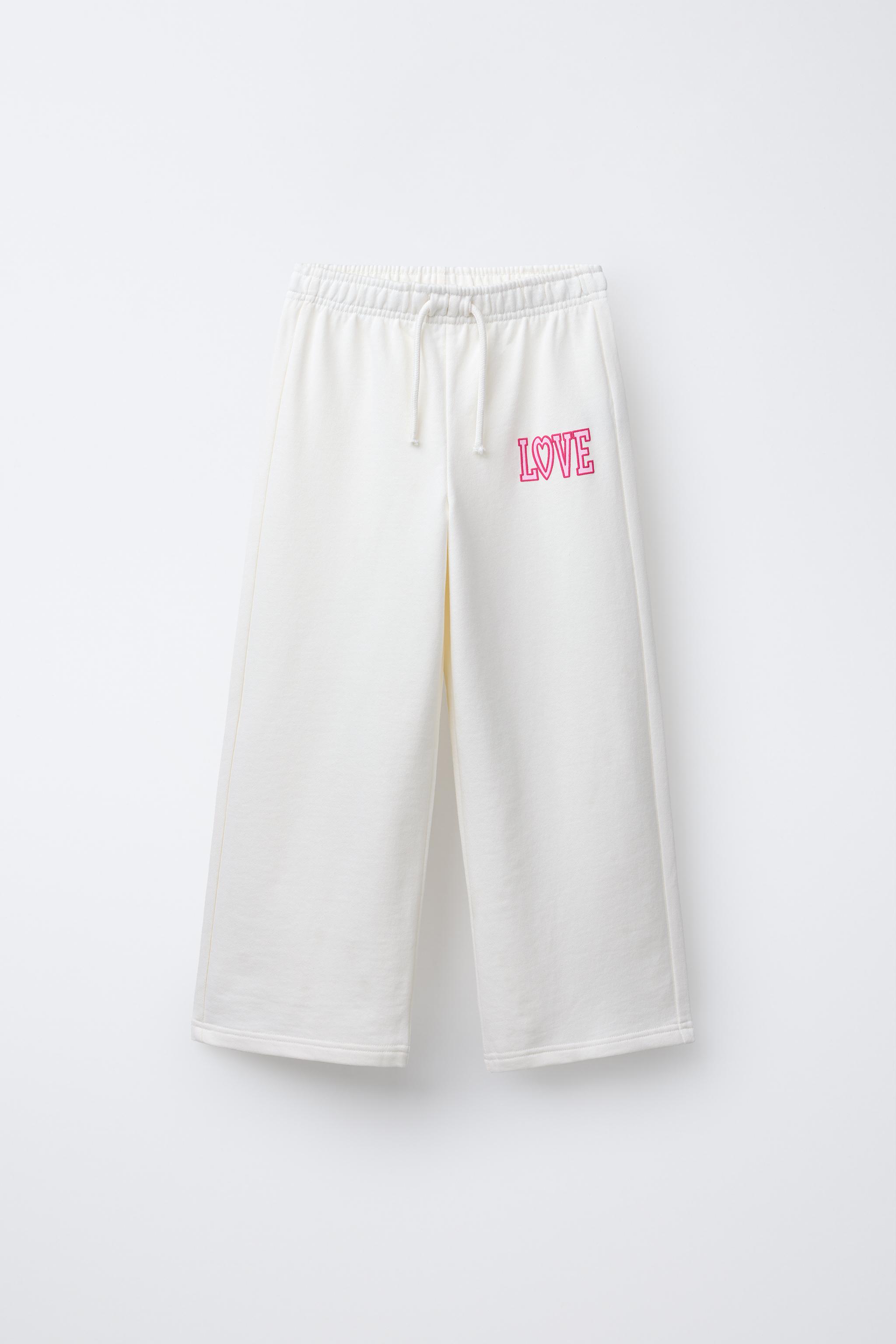 WIDE LEG VARSITY JOGGING PANTS - Light blue | ZARA United States